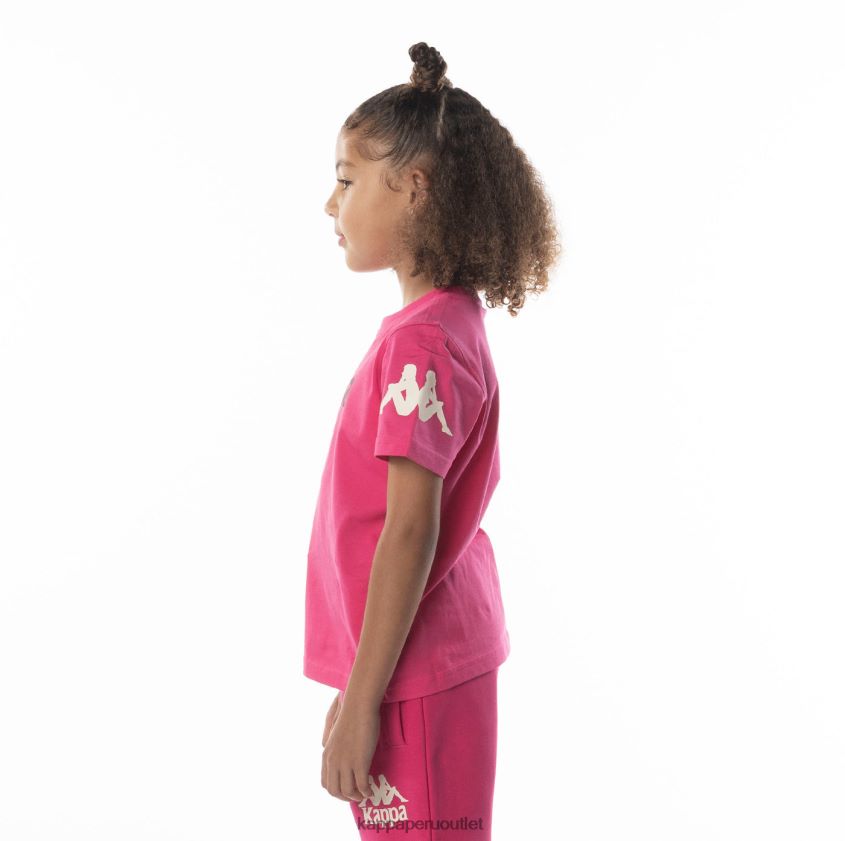 Kappa niños camiseta paroo auténtica para niños rosa negro 2XPNV6689