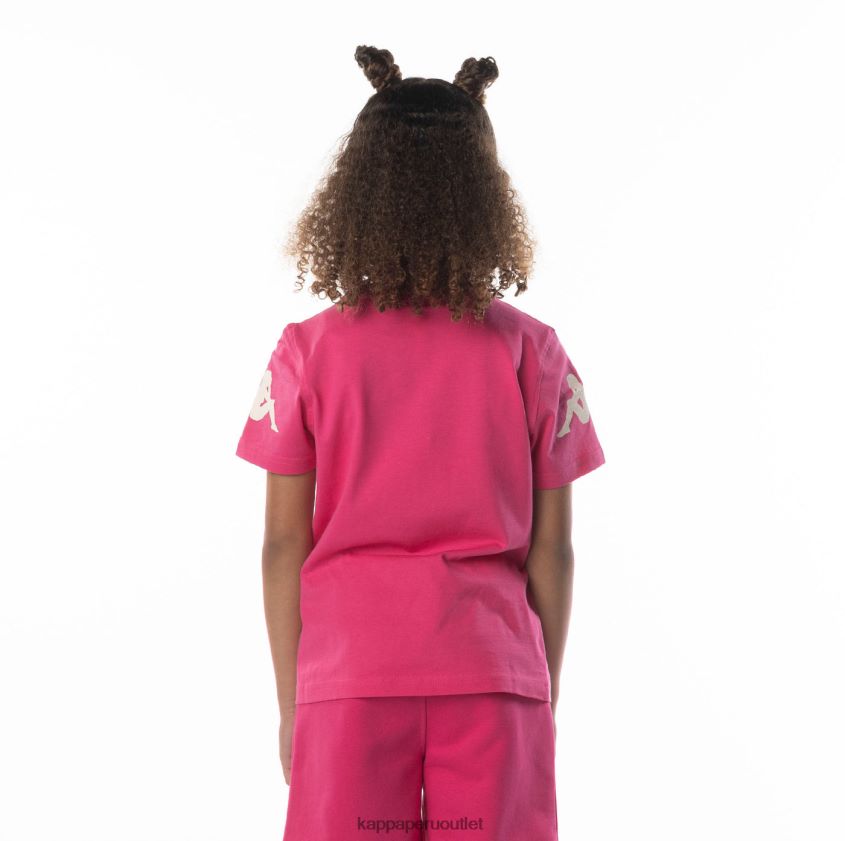Kappa niños camiseta paroo auténtica para niños rosa negro 2XPNV6689