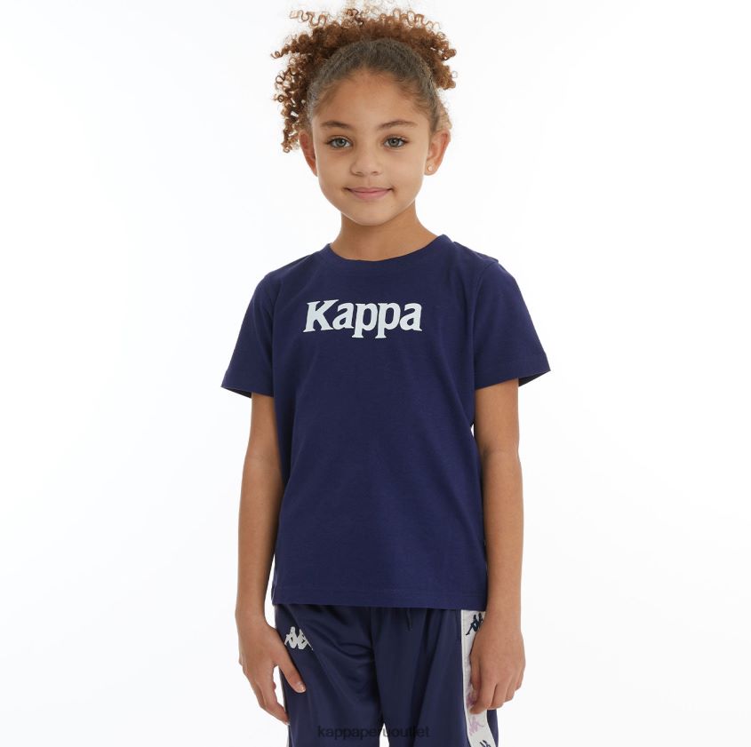 Kappa niños camiseta runis autentica para niños blanco marino 2XPNV6728