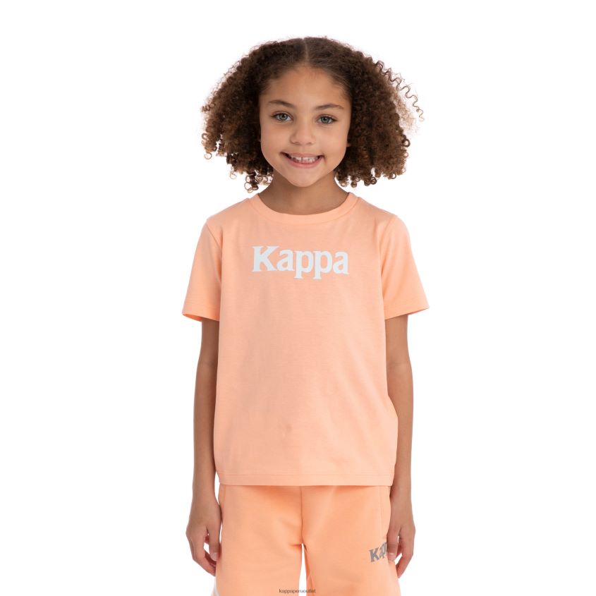 Kappa niños camiseta runis autentica para niños melocotón blanco 2XPNV6727