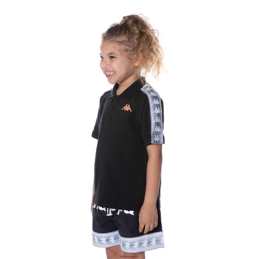 Kappa niños polo 222 banda calgar niño negro azabache 2XPNV6653