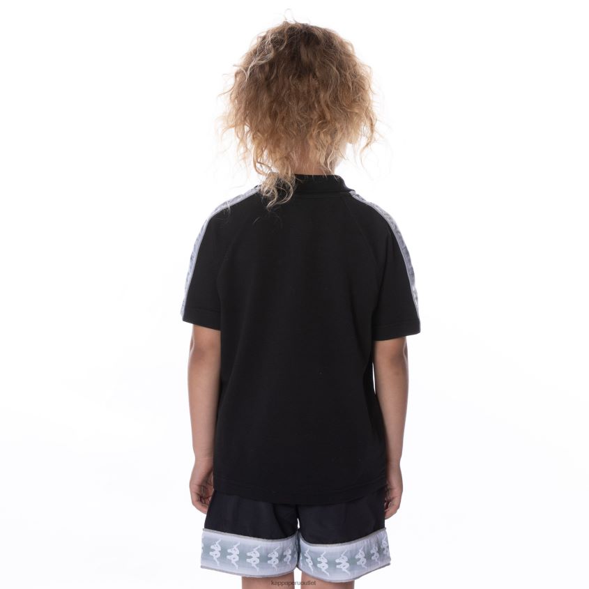 Kappa niños polo 222 banda calgar niño negro azabache 2XPNV6653