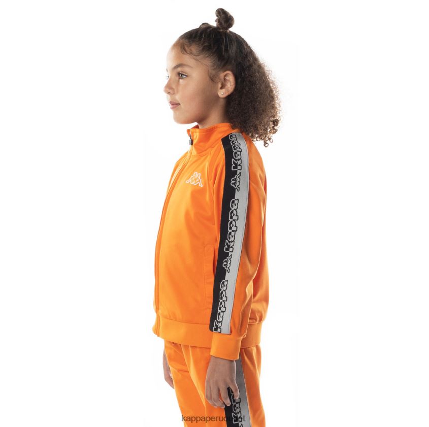 Kappa niños chamarra deportiva con cinta del logo naranja 2XPNV6415