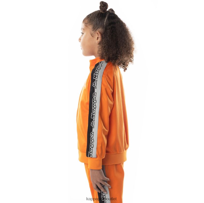 Kappa niños chamarra deportiva con cinta del logo naranja 2XPNV6415