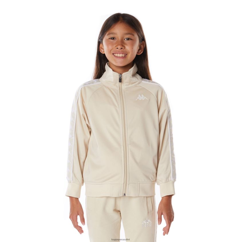 Kappa niños chaqueta deportiva 222 banda anniston para niños blanco beige 2XPNV6406
