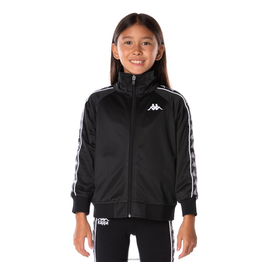 Kappa niños chaqueta deportiva 222 banda anniston para niños negro Negro 2XPNV6452