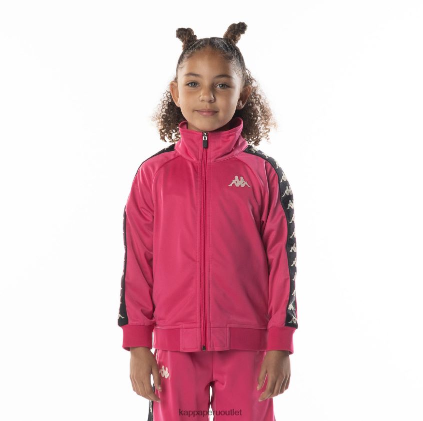 Kappa niños chaqueta deportiva 222 banda anniston para niños rosa negro 2XPNV6412