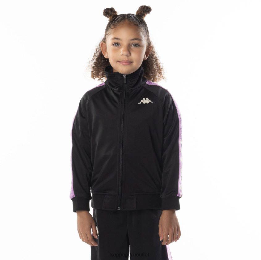 Kappa niños chaqueta deportiva 222 banda anniston para niños violeta humo negro 2XPNV6413