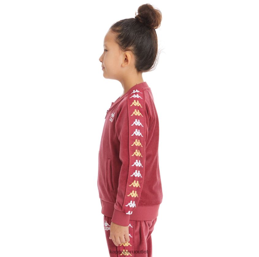 Kappa niños chaqueta deportiva 222 banda benettin para niños borgoña 2XPNV6440