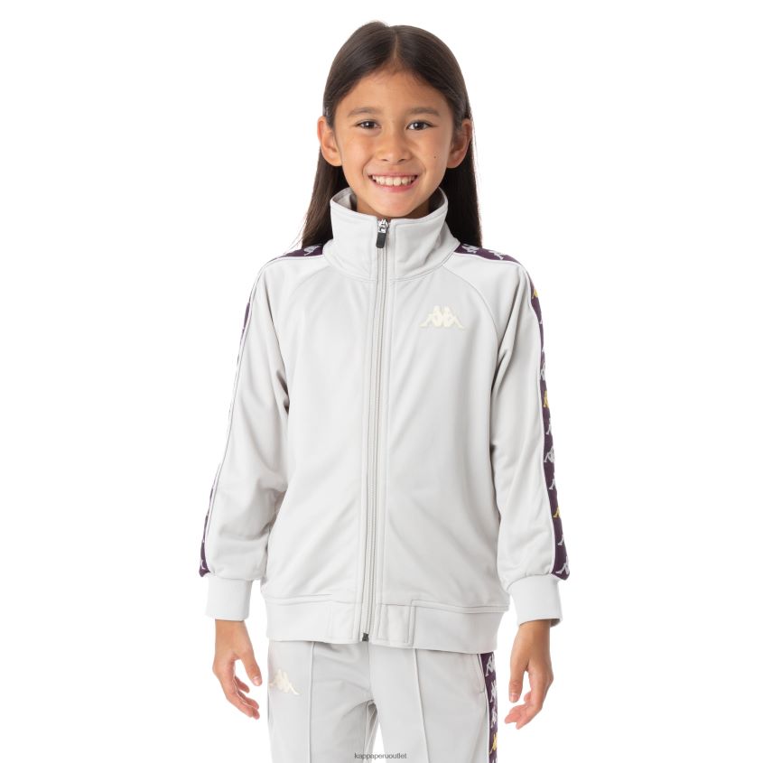 Kappa niños chaqueta deportiva 222 banda dullo para niños gris plata 2XPNV6446