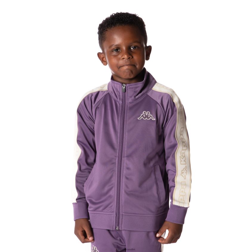 Kappa niños chaqueta deportiva artem 2 con cinta del logo para niños púrpura 2XPNV6402