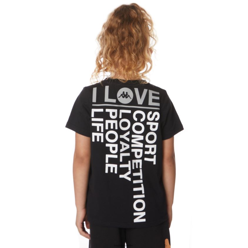 Kappa niños camiseta bytom auténtica para niños azabache negro 2XPNV6642
