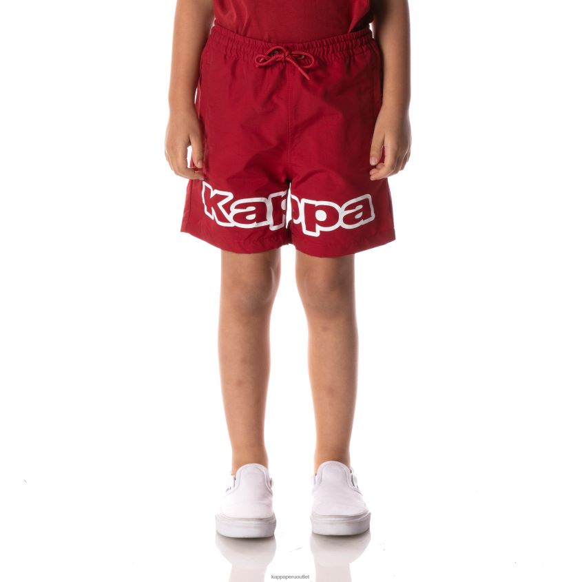 Kappa niños shorts con cinta del logo rojo 2XPNV6622