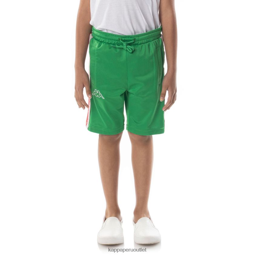Kappa niños shorts con cinta del logo verde 2XPNV6627