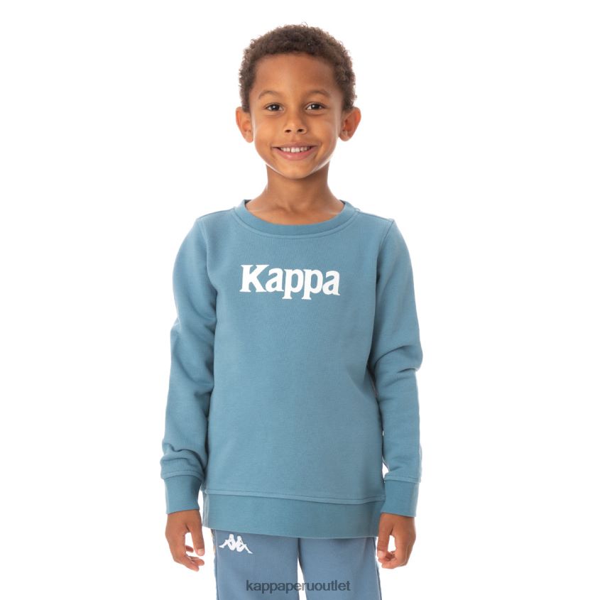 Kappa niños sudadera emmen auténtica para niños azul claro 2XPNV6636