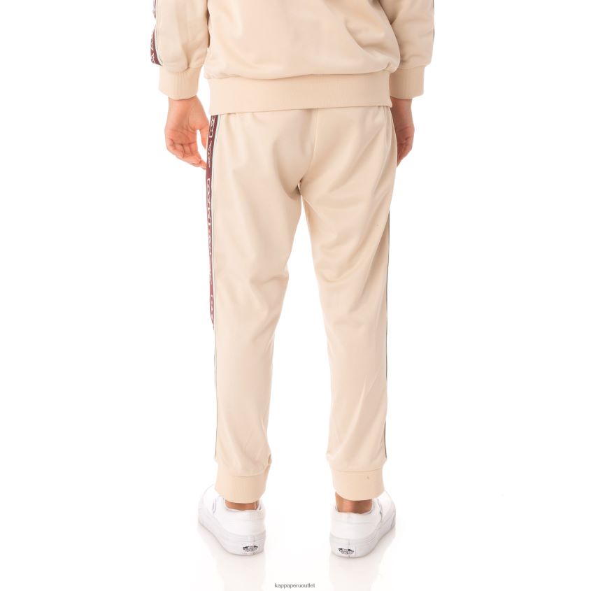 Kappa niños pantalones de chándal alic 2 con cinta del logo para niños beige 2XPNV6493