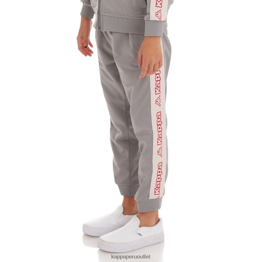 Kappa niños pantalones de chándal alic 2 con cinta del logo para niños gris 2XPNV6484
