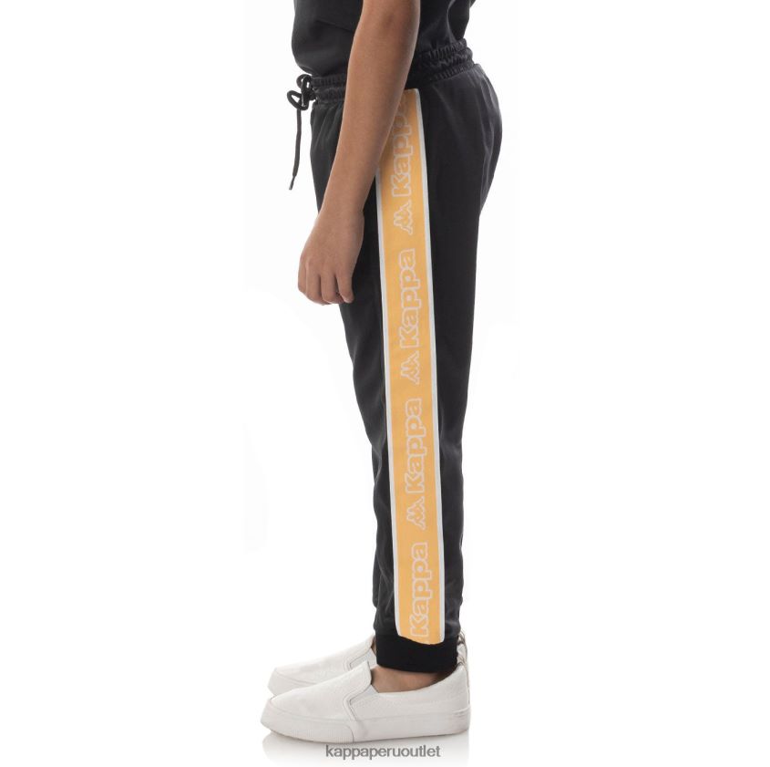 Kappa niños pantalones de chándal alic 2 con cinta del logo para niños humo negro naranja 2XPNV6464
