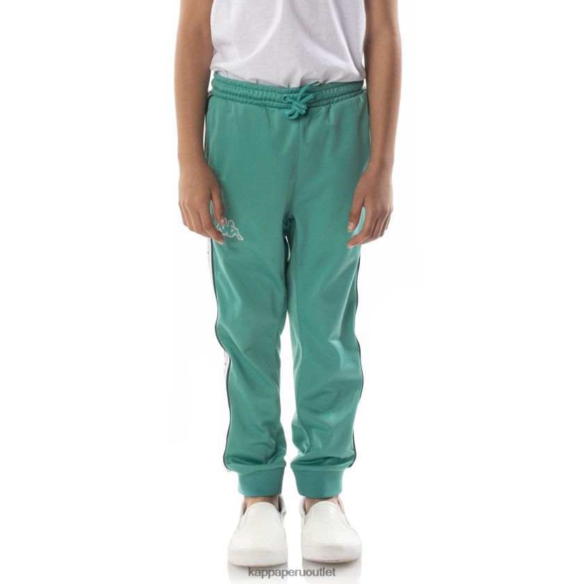Kappa niños pantalones de chándal alic 2 con cinta del logo para niños verde azulado 2XPNV6462