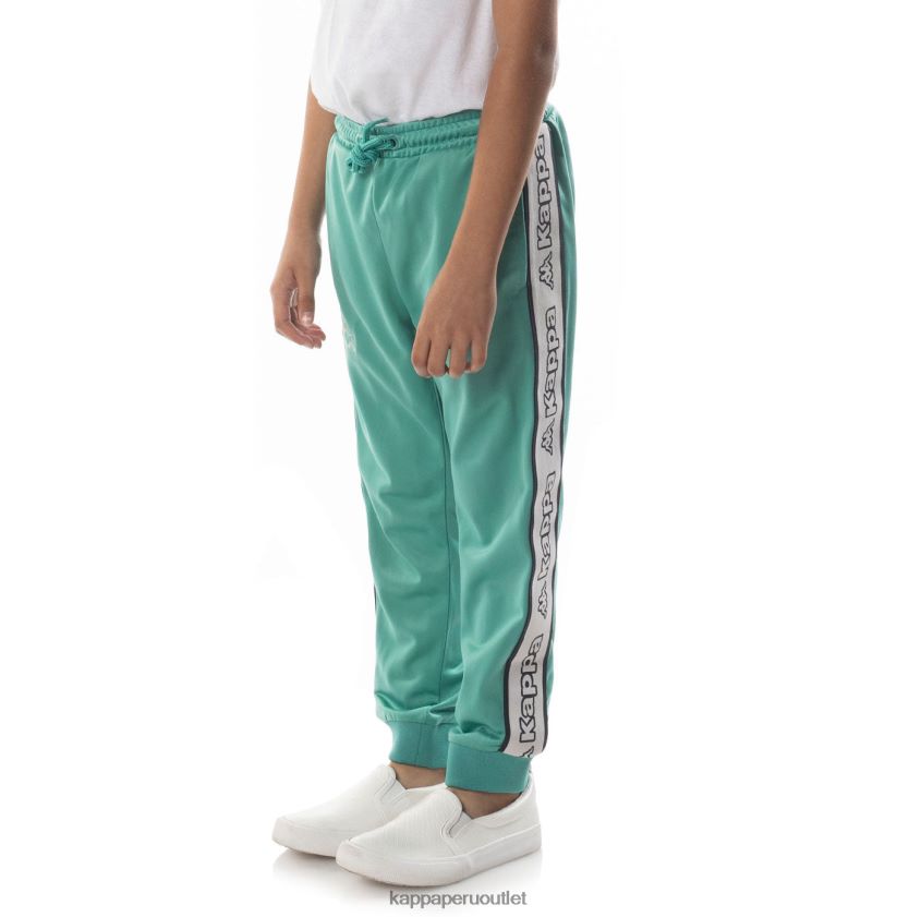 Kappa niños pantalones de chándal alic 2 con cinta del logo para niños verde azulado 2XPNV6462