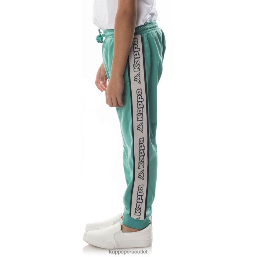Kappa niños pantalones de chándal alic 2 con cinta del logo para niños verde azulado 2XPNV6462
