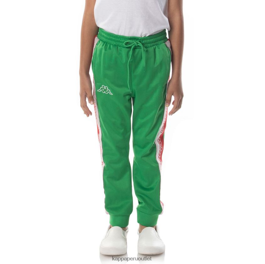 Kappa niños pantalones de chándal con cinta del logo verde 2XPNV6466