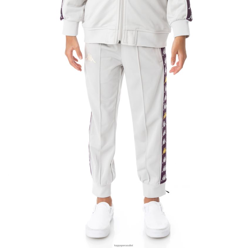 Kappa niños pantalones deportivos 222 banda deky para niños gris plata 2XPNV6498