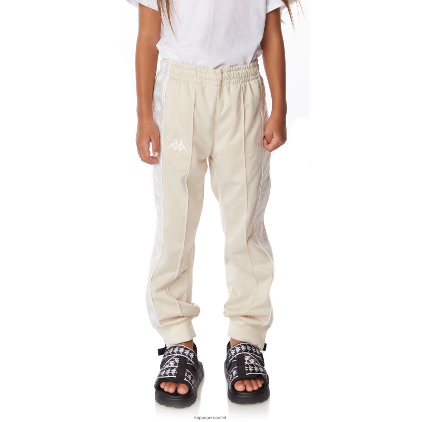 Kappa niños pantalones deportivos 222 banda rastoriazz para niños blanco beige 2XPNV6459