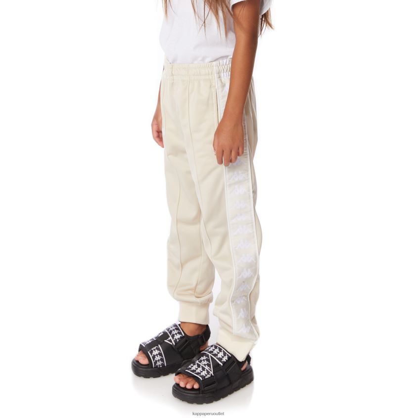 Kappa niños pantalones deportivos 222 banda rastoriazz para niños blanco beige 2XPNV6459
