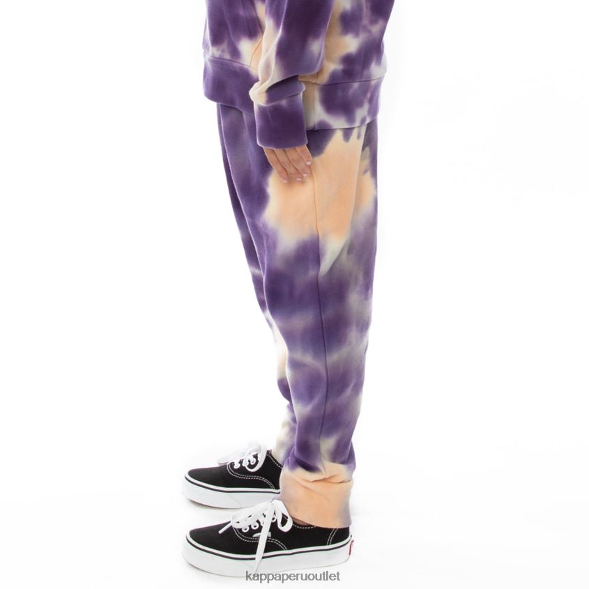 Kappa niños pantalones deportivos de teñido anudado culbio auténticos para niños crema brandy violeta tie-dye 2XPNV6614