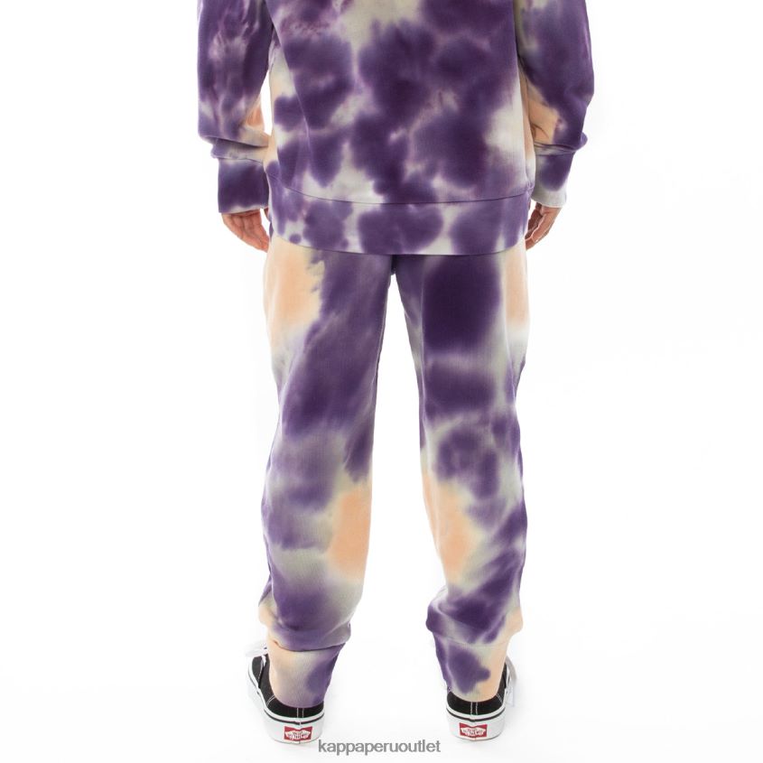 Kappa niños pantalones deportivos de teñido anudado culbio auténticos para niños crema brandy violeta tie-dye 2XPNV6614