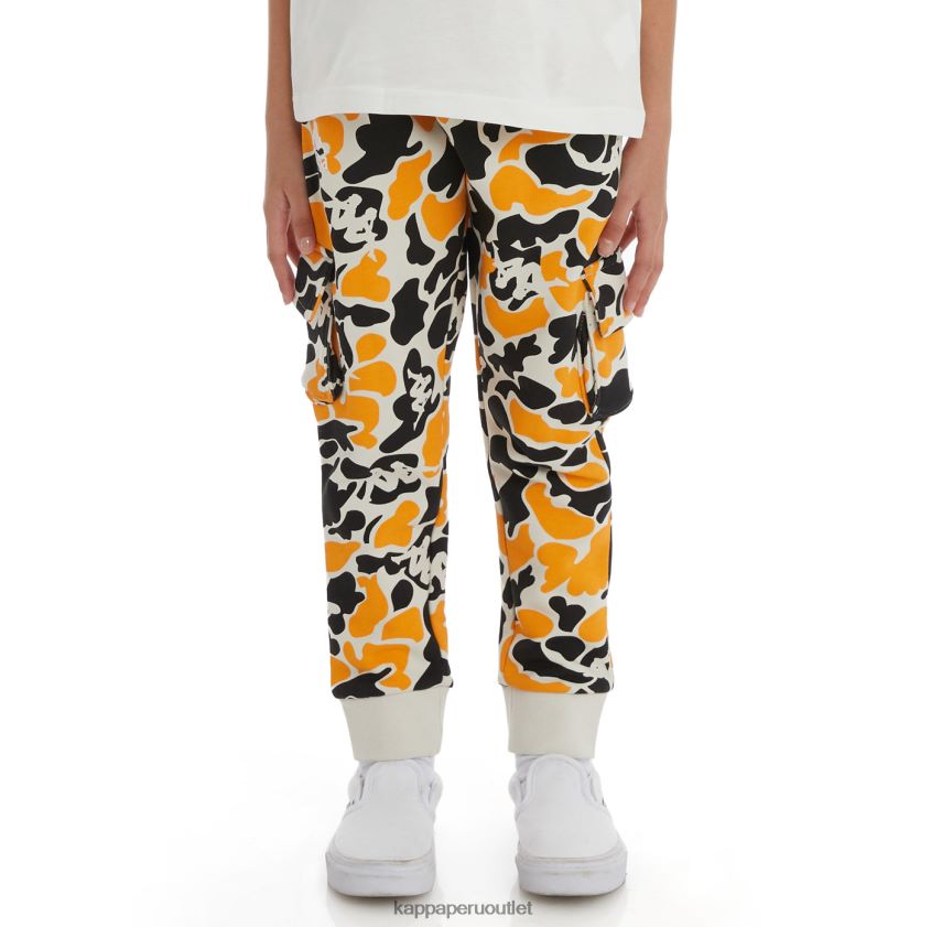 Kappa niños pantalones deportivos pakot auténticos para niños humo negro naranja claro 2XPNV6580