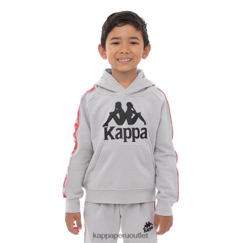 Kappa niños sudadera con capucha 222 banda hurtado 3 para niños gris azul rojo 2XPNV6559