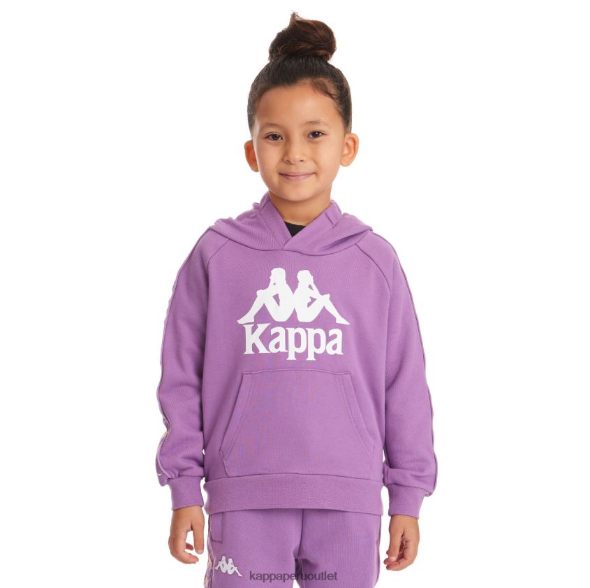 Kappa niños sudadera con capucha 222 banda hurtadon para niños lavanda violeta 2XPNV6535