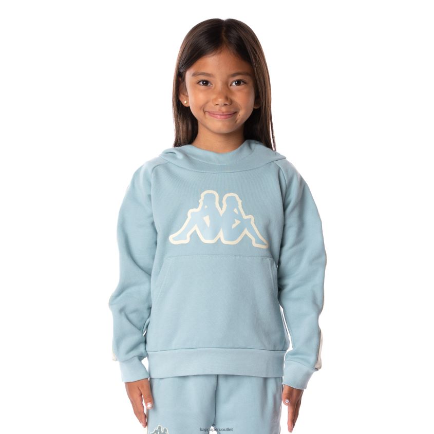 Kappa niños sudadera con capucha y logo apet 2 para niños azul claro 2XPNV6511